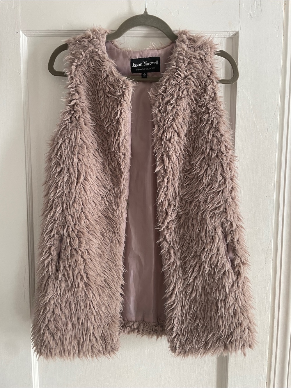 jason maxwell Dusty Mauve Faux Fur woman’s Vest small